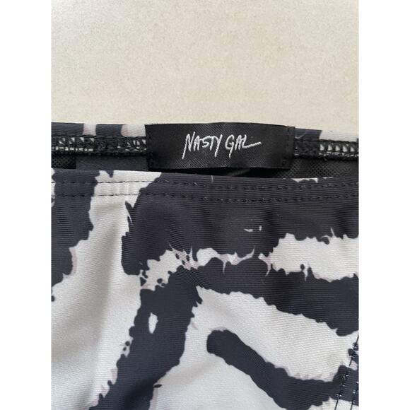 Nasty Gal Swim String Bikini Bottom Zebra Print Swimwear - Picture 3 of 10